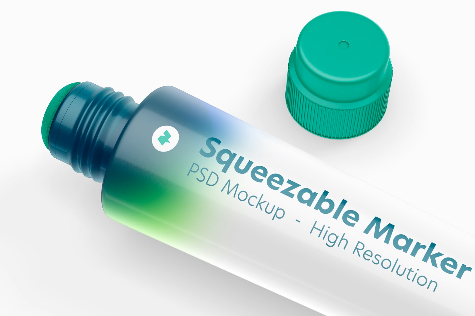 Squeezable Marker Mockup, Close Up