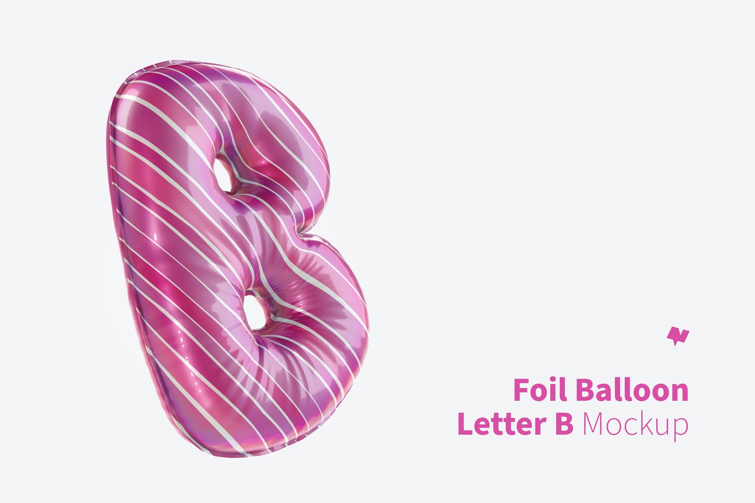 Letter B Foil Balloon Mockup
