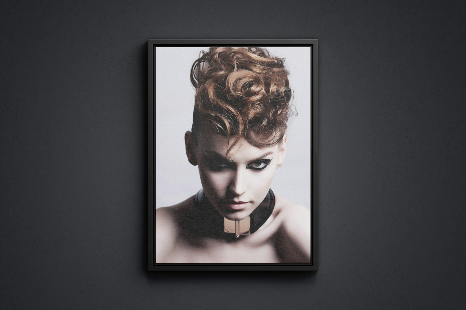 5:7 Portrait Canvas Mockup in Floater Frame, Front View