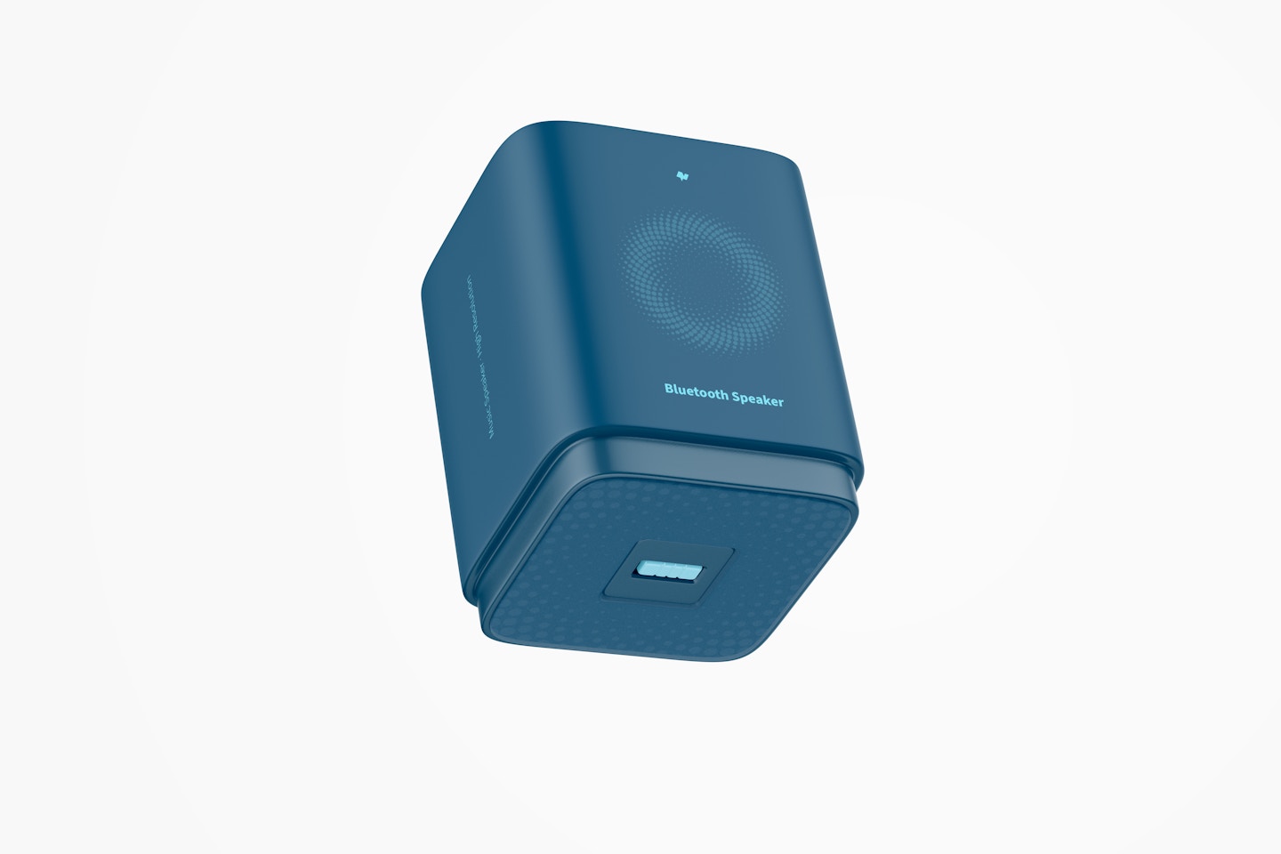 Squared Bluetooth Speaker Mockup, Floating